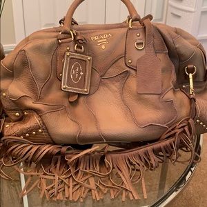 Prada fringe cross body- Cervo patch